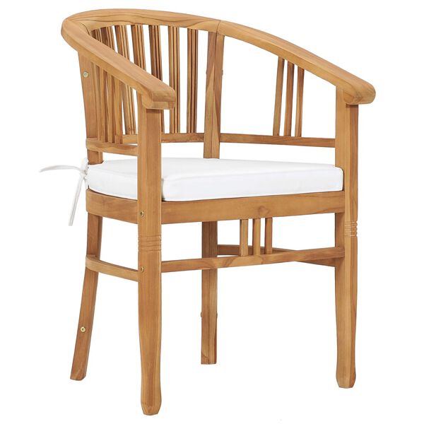 vidaXL 5 Piece Garden Dining Set with Cushions Solid Teak Wood