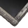vidaXL Garden Table Grey 140x80x74 cm Poly Rattan