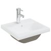 vidaXL Built-in Basin with Faucet 42x39x18 cm Ceramic White