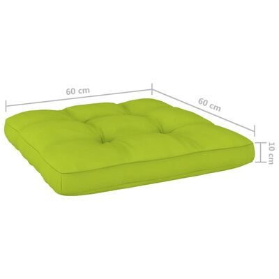 vidaXL Garden Chairs 2 pcs & Bright Green Cushions Impregnated Pinewood