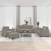 vidaXL 4 Piece Sofa Set with Throw Pillows&Cushions Light Grey Velvet