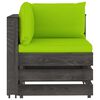 vidaXL 8 Piece Garden Lounge Set with Cushions Grey Impregnated Wood