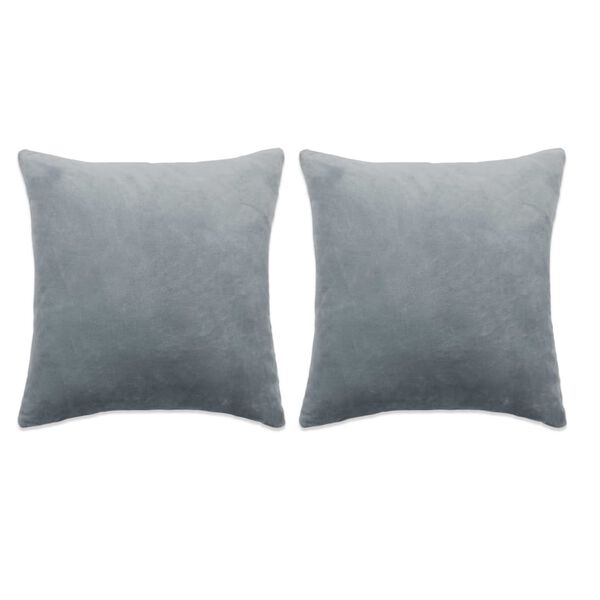 vidaXL Cushion Set 2 pcs Fabric 45x45 cm Grey