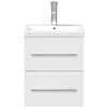 vidaXL Bathroom Sink Cabinet with Built-in Basin High Gloss White