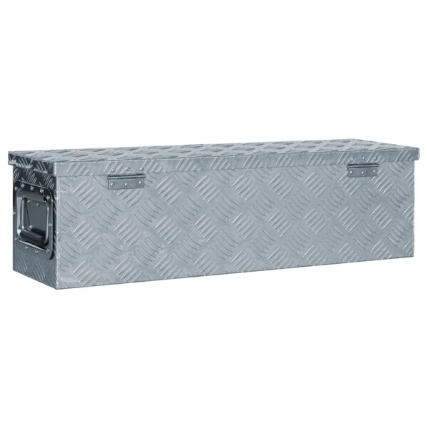 vidaXL Aluminium Box 80.5x22x22 cm Silver