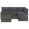 vidaXL 5 Piece Garden Pallet Lounge Set with Cushions Solid Pinewood