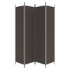 vidaXL 4-Panel Room Divider Brown 200x220 cm Fabric