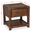 vidaXL Bedside Table 45x45x40 cm Bamboo Dark Brown