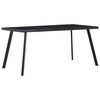 vidaXL Dining Table Black 180x90x75 cm Tempered Glass