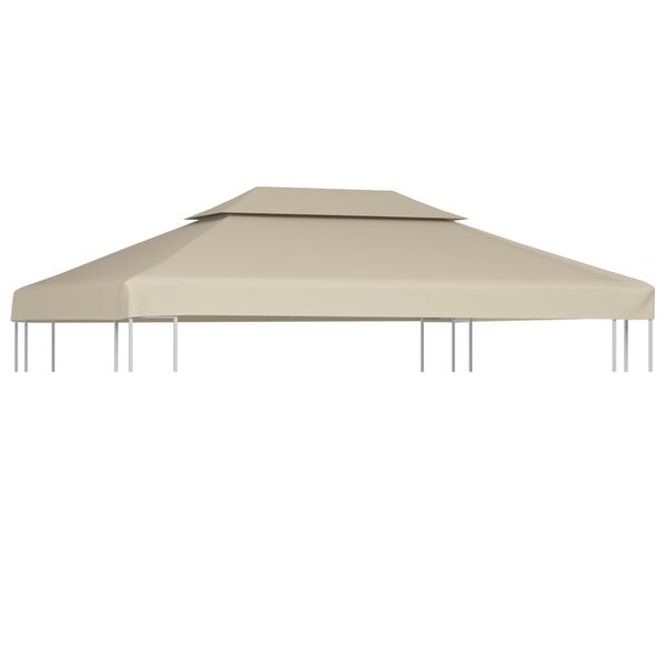 vidaXL Gazebo Cover Canopy Replacement 310 g / m&sup2; Beige 3 x 4 m