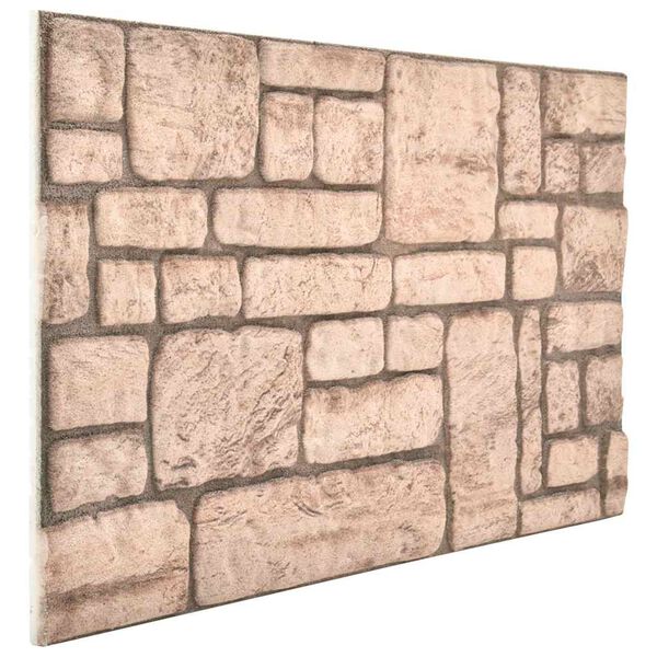 vidaXL 3D Wall Panels with Beige Brick Design 10 pcs EPS