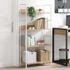 vidaXL 4-Layer Book Shelf Oak 60x27.6x124.5 cm Engineered Wood