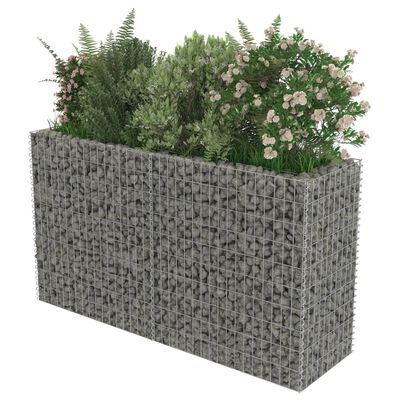 vidaXL Gabion Raised Bed Galvanised Steel 180x50x100 cm