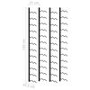 vidaXL Wall-mounted Wine Racks for 48 Bottles 2 pcs Black Iron