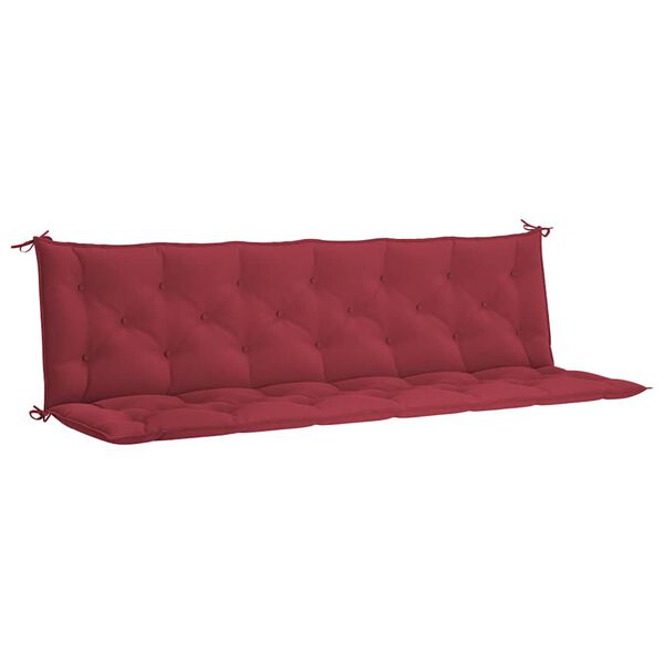 vidaXL Garden Bench Cushion Wine Red 200x(50+50)x7cm Oxford Fabric
