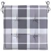 vidaXL Garden Chair Cushions 6 pcs Grey Check Pattern 40x40x4 cm Oxford Fabric