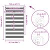 vidaXL Zebra blind 70.9x120 cm Fabric Width 66.7 cm white