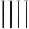 vidaXL Table Leg | Set of 4 | Black | Iron | Extra Tall | Adjustable Feet