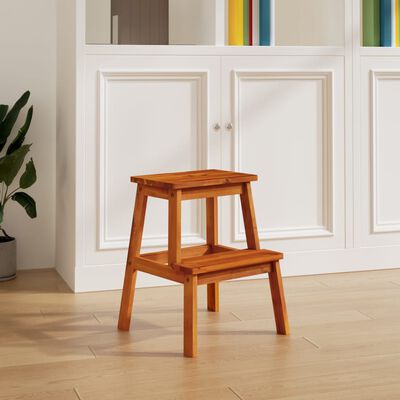 vidaXL 2 Step Stool 40x38x50 cm Solid Wood Acacia