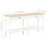 vidaXL Table with Drawer White Wood
