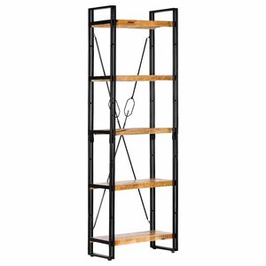 vidaXL 5-Tier Bookcase 60x30x180 cm Solid Mango Wood
