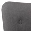 vidaXL Armchair with Footstool Grey Fabric