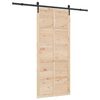 vidaXL Sliding Door Natural 90 x 208 cm Solid Pine Wood