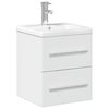 vidaXL Bathroom Sink Cabinet with Built-in Basin High Gloss White