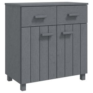 vidaXL Sideboard "HAMAR" Dark Grey 79x40x80 cm Solid Wood Pine