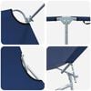 vidaXL Folding Sun Lounger with Canopy Steel and Fabric Blue