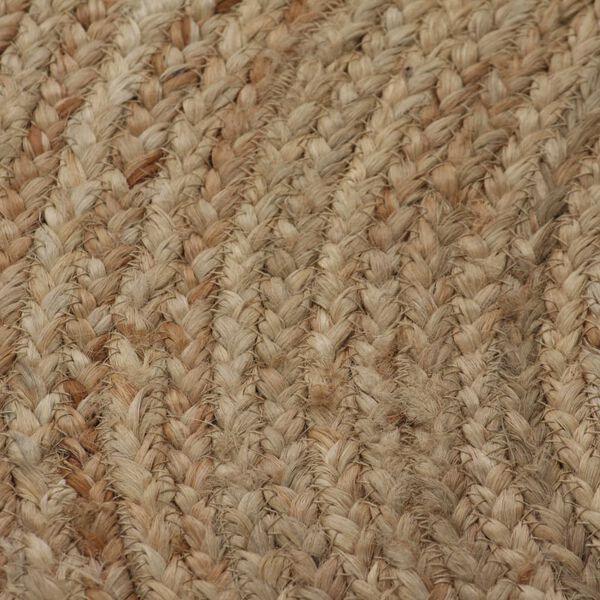 vidaXL Area Rug Braided Jute 150 cm Round