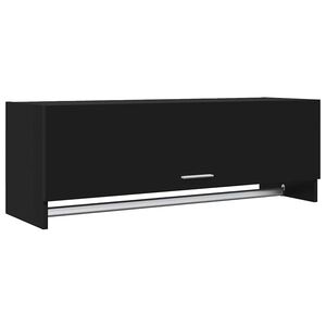 vidaXL Wardrobe Black 100x32,5x35 cm Engineered Wood