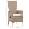 vidaXL 5 Piece Garden Dining Set Beige