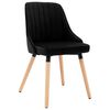 vidaXL Dining Chairs 2 pcs Black Velvet