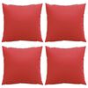 vidaXL Throw Pillows 4 pcs Red 50x50 cm Fabric