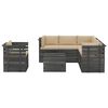 vidaXL 7 Piece Garden Pallet Lounge Set with Cushions Solid Pinewood