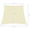 vidaXL Sunshade Sail Oxford Fabric Trapezium 2/4x3 m Cream