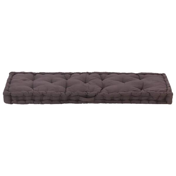 vidaXL Pallet Floor Cushion Cotton 120x40x7 cm Anthracite