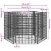 vidaXL Hexagonal Gabion Raised Bed 160x140x100 cm