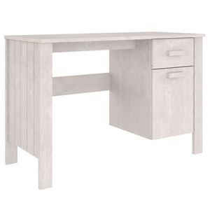vidaXL Desk | White | Solid pinewood, MDF | Medium | Desk | Rectangular