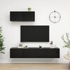 vidaXL TV Cabinets 3 pcs Black Engineered Wood