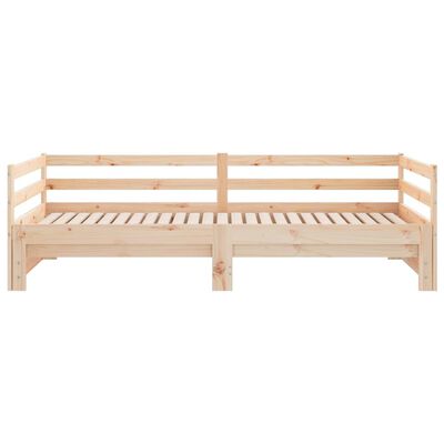 vidaXL Pull-out Day Bed without Mattress Solid Wood Pine 2x(90x200) cm