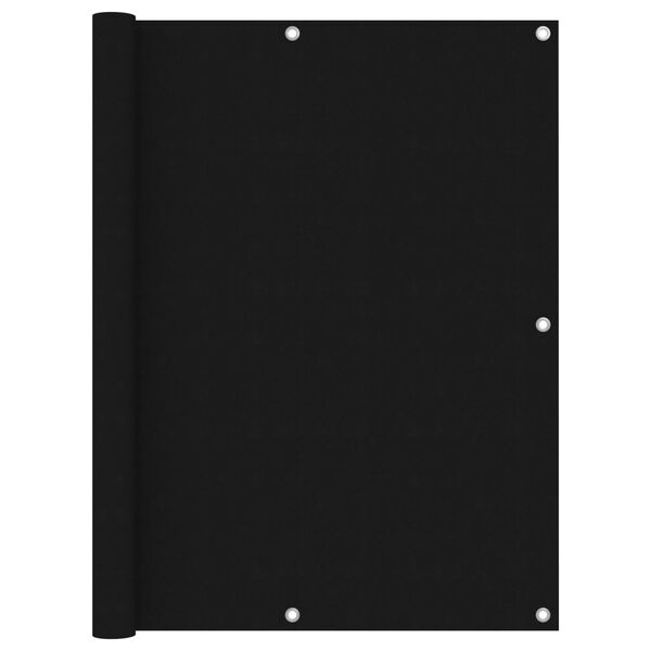 vidaXL Balcony Screen Black 120x400 cm Oxford Fabric