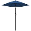 vidaXL Garden Parasol Blue 200x224 cm Aluminium