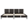 vidaXL Bed with Mattress Grey and White Faux Leather 180x200 cm Super King