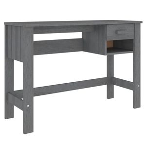 vidaXL Desk | Dark Grey | Solid Pine Wood, MDF | Medium | Desk | Rectangular