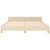 vidaXL Bed Frame without Mattress Cream 180x200 cm Super King Fabric