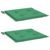 vidaXL Garden Chair Cushions 2 pcs Green 50x50x4 cm Oxford Fabric