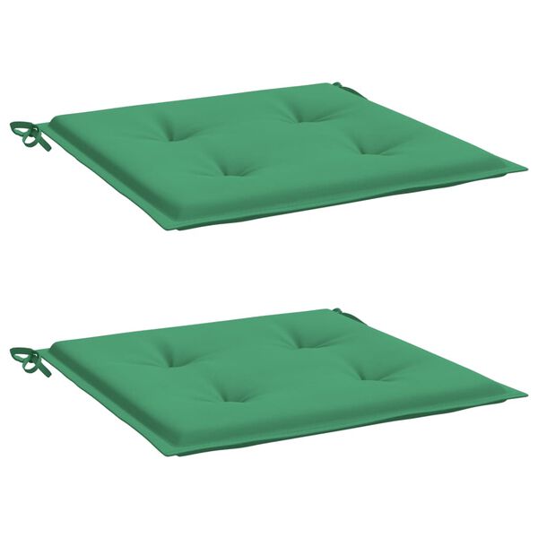 vidaXL Garden Chair Cushions 2 pcs Green 50x50x4 cm Oxford Fabric