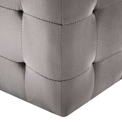 vidaXL Bedside Cabinets 2 pcs Grey 30x30x30 cm Velvet Fabric